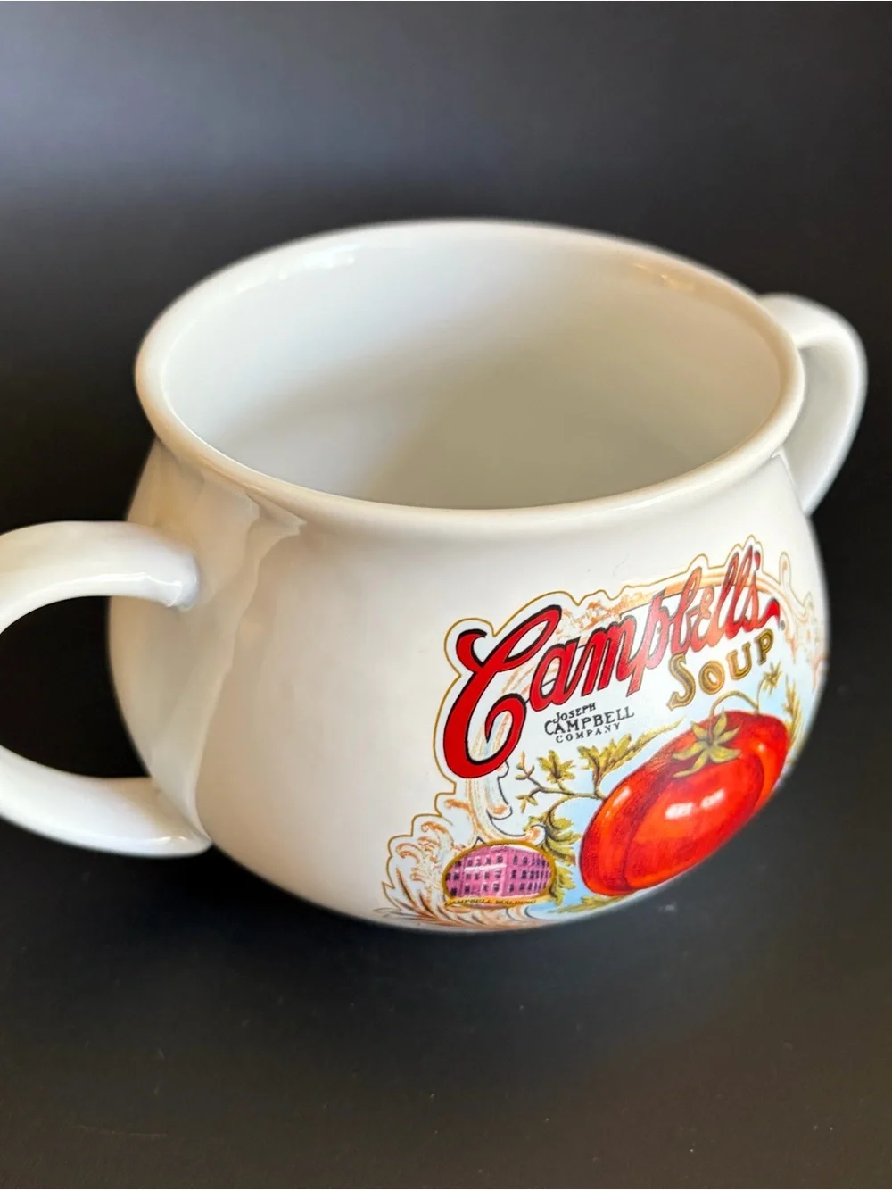 Collectible Campbell's Tomato Soup double-handled mug, Komodo Int'l Corp. 2017